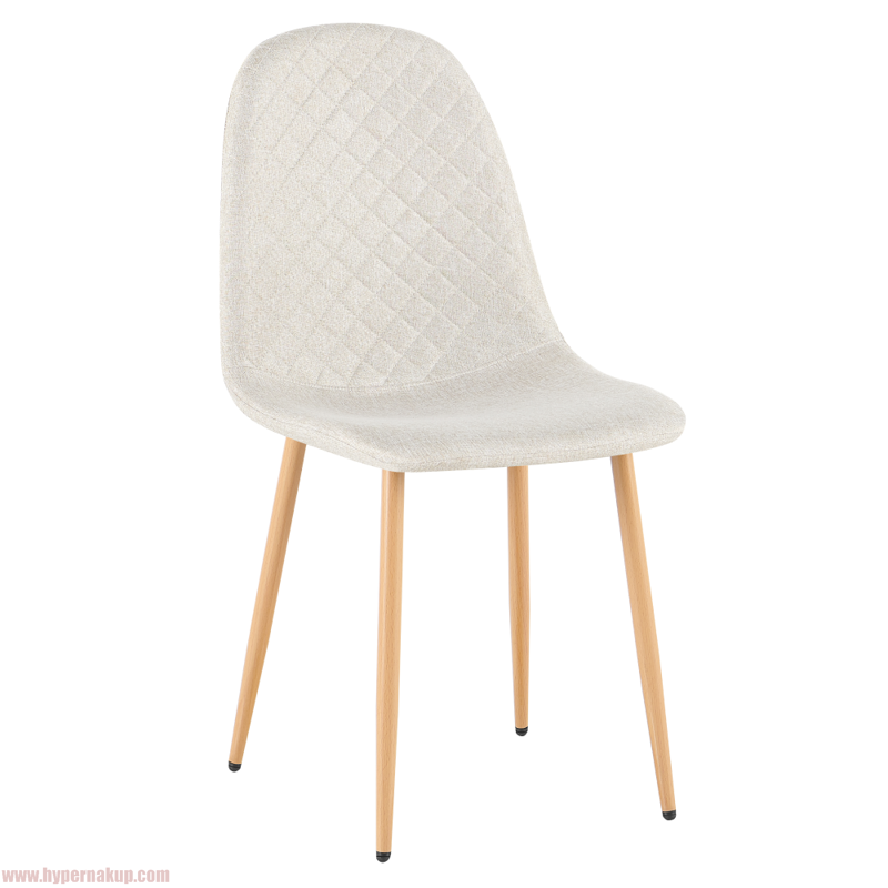 Stolička, krémová látka/buk, LEGA 2 NEW