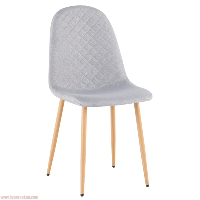 Stolička, svetlosivá látka/buk, LEGA 2 NEW