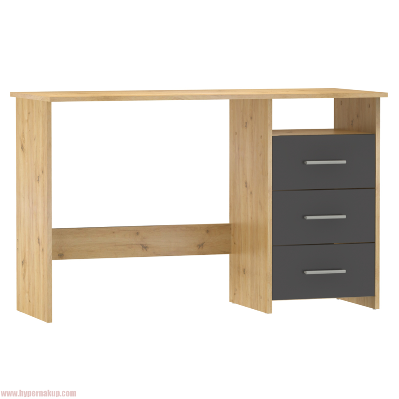 PC stôl, dub artisan/grafit, LARISTOTE NEW