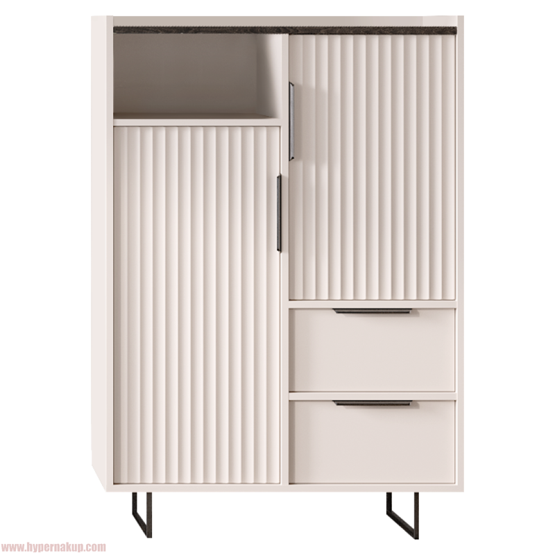 Komoda, kašmír/norkový gaštan arvadonna, FRESIO KOM2D2S