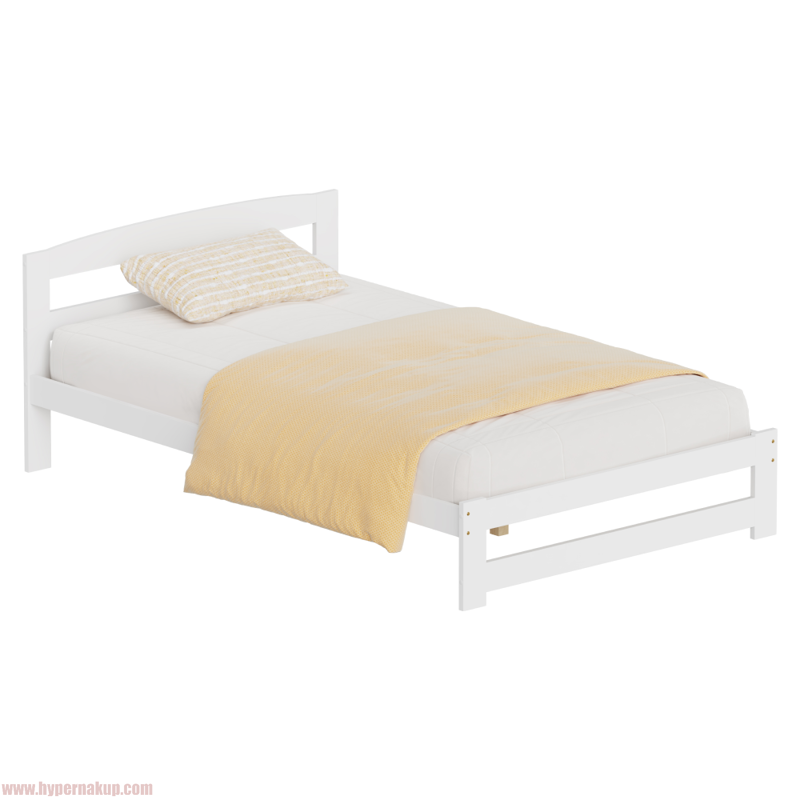 Posteľ s roštom, biela, 120x200, AZRA