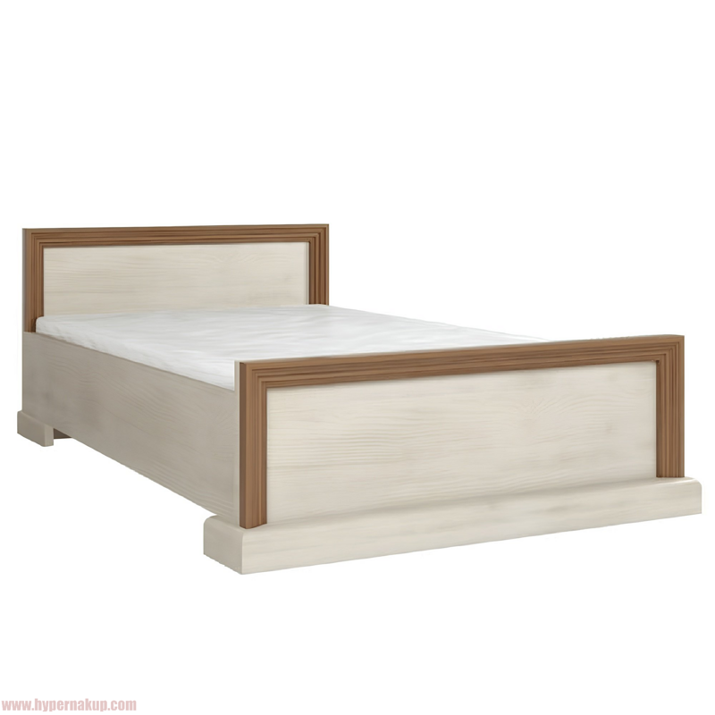 Posteľ 160x200, sosna nordická/dub divoký, ROYAL L1 Posteľ 160x200, sosna nordická/dub divoký, ROYAL L1