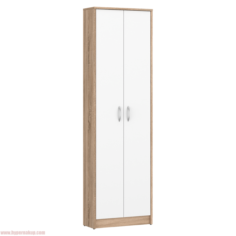 Skriňa, dub sonoma/biela, VIRA-MECKI NEW