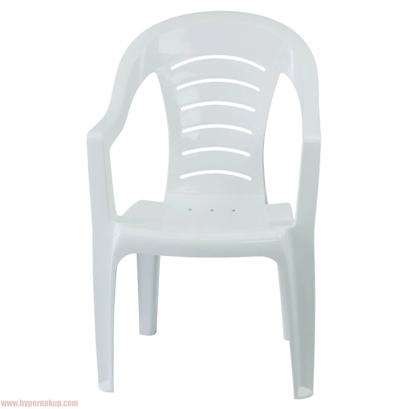 Záhradné stohovateľné kreslo, biela, KESIA
