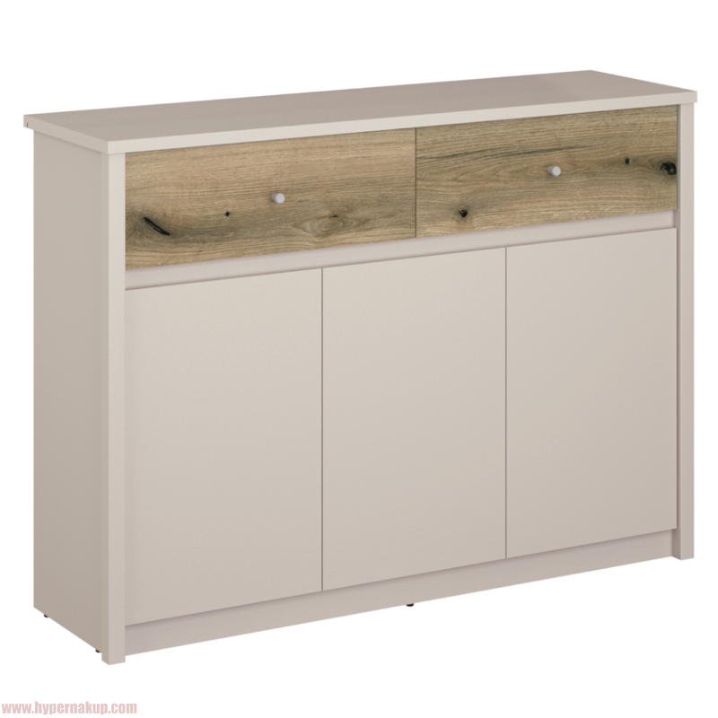 Komoda, kašmír/dub evoke, KAROS 3D2S