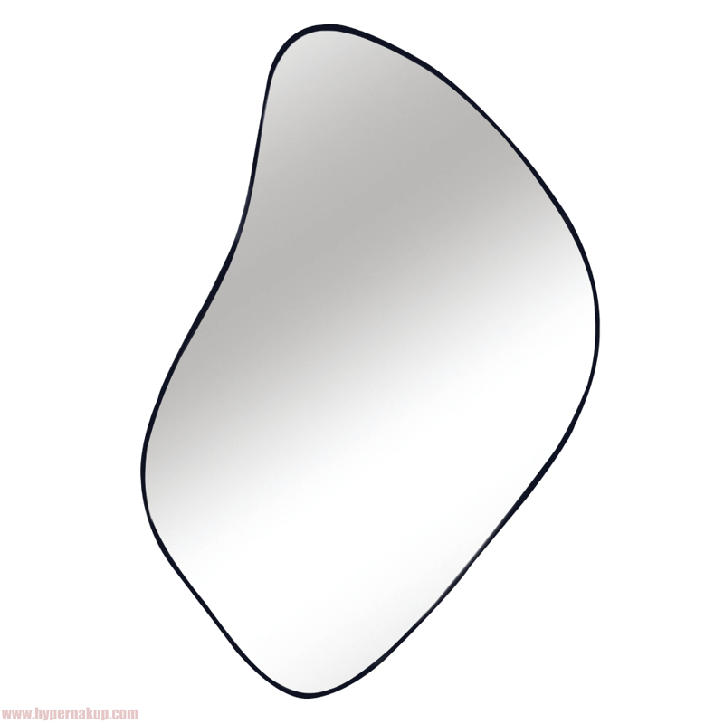 Asymetrické zrkadlo, čierny kovový rám, NEVES TYP 3