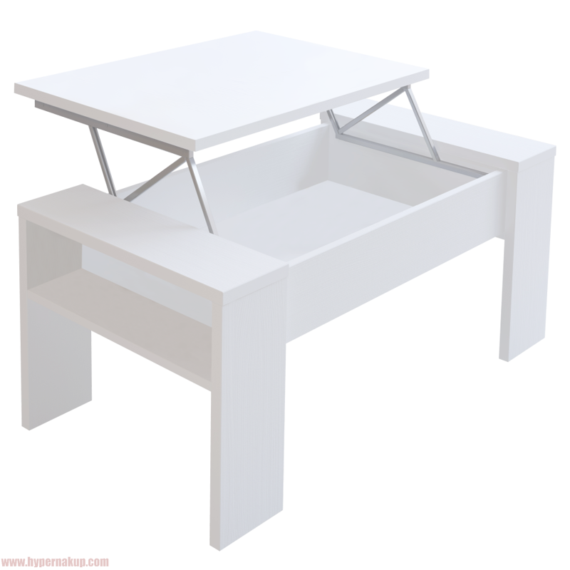 Konferenčný stolík, biela, PULA