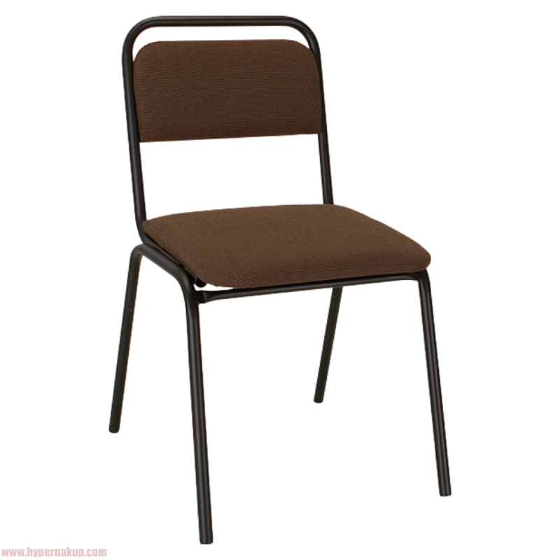 Zasadacia stolička, stohovateľná, hnedá, VISITOR