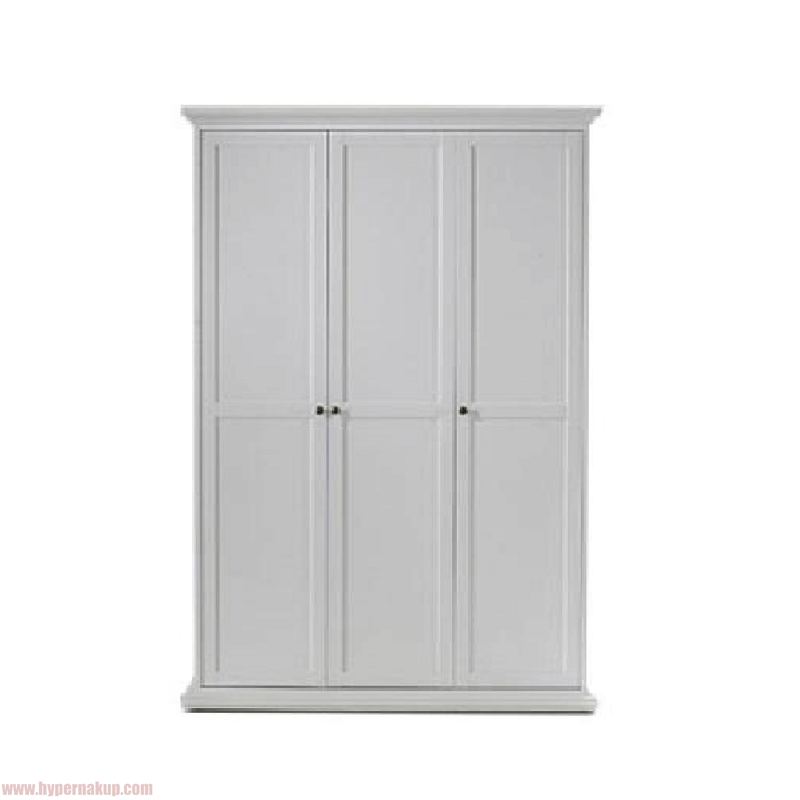 Skriňa, DTD fóliovaná/MDF lakovaná, biela, PARIS