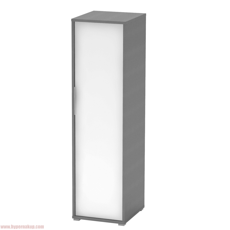 Vešiaková skriňa, grafit/biela, RIOMA NEW TYP 20