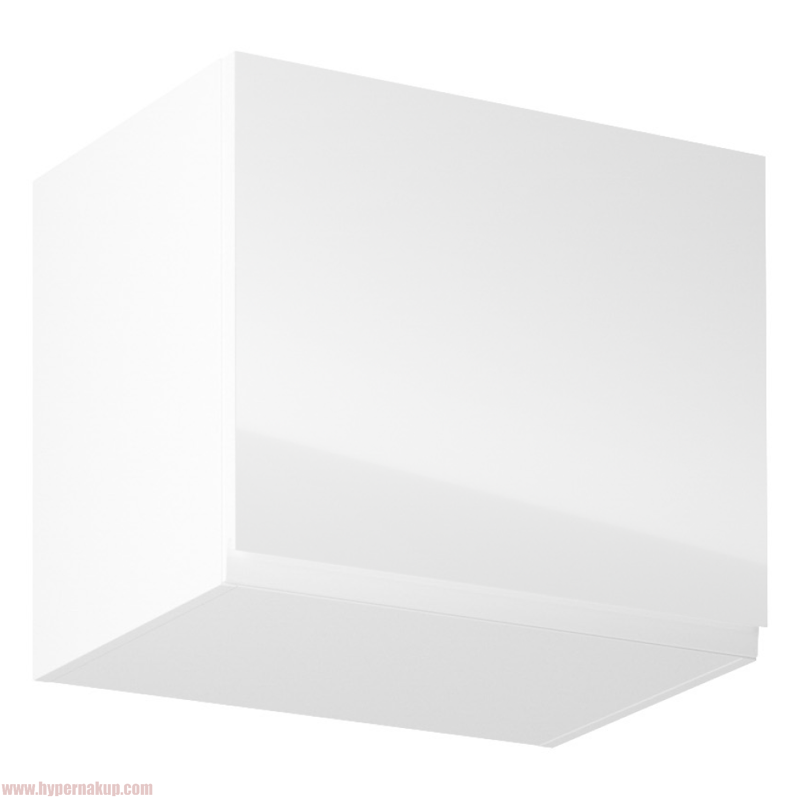 Horná skrinka, biela/biely extra vysoký lesk, AURORA G50K