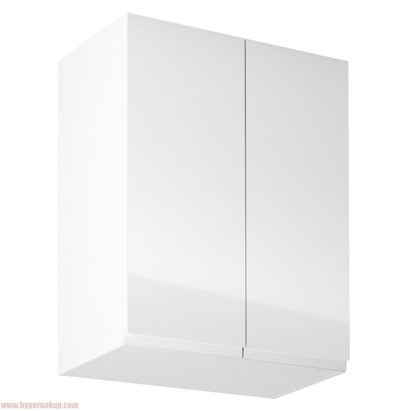 Horná skrinka, biela/biely extra vysoký lesk, AURORA G602F