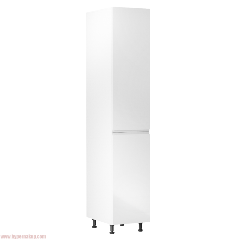 Potravinová skrinka, biela/biela extra vysoký lesk, pravá, AURORA D40SP