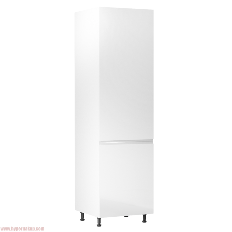 Potravinová skrinka, biela/biela extra vysoký lesk, pravá, AURORA D60R