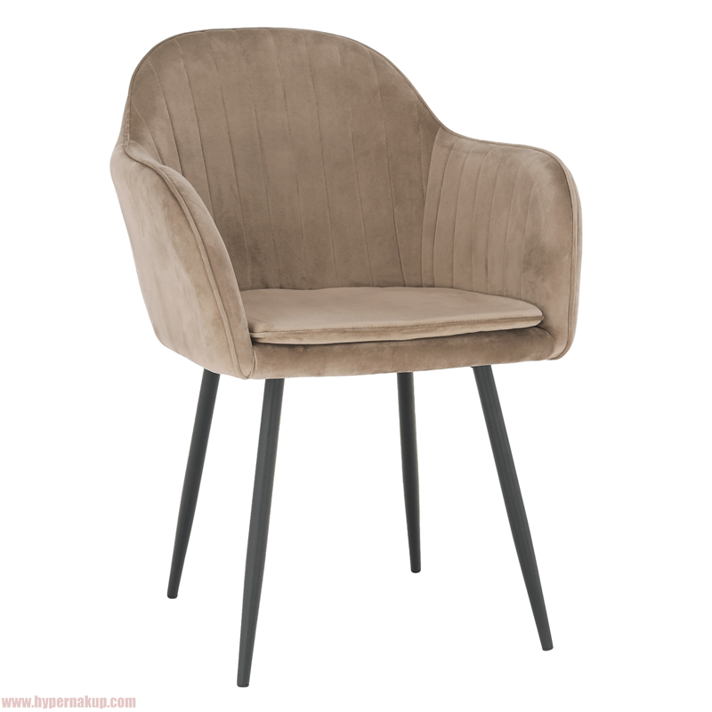 Dizajnové kreslo, sivohnedá Taupe Velvet látka, ZIRKON Dizajnové kreslo, sivohnedá Taupe Velvet látka, ZIRKON