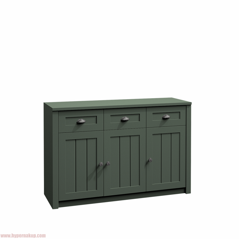Komoda, zelená, PROVANCE K3SP Komoda, zelená, PROVANCE K3SP