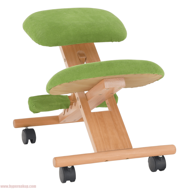 Ergonomická kľakačka, zelená/buk, GROCO Ergonomická kľakačka, zelená/buk, GROCO